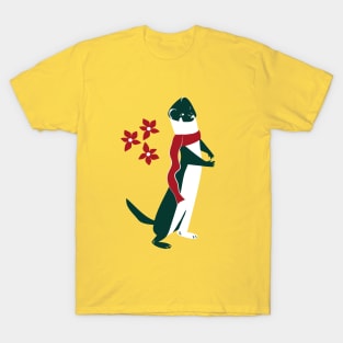 Weasel in Christmas T-Shirt